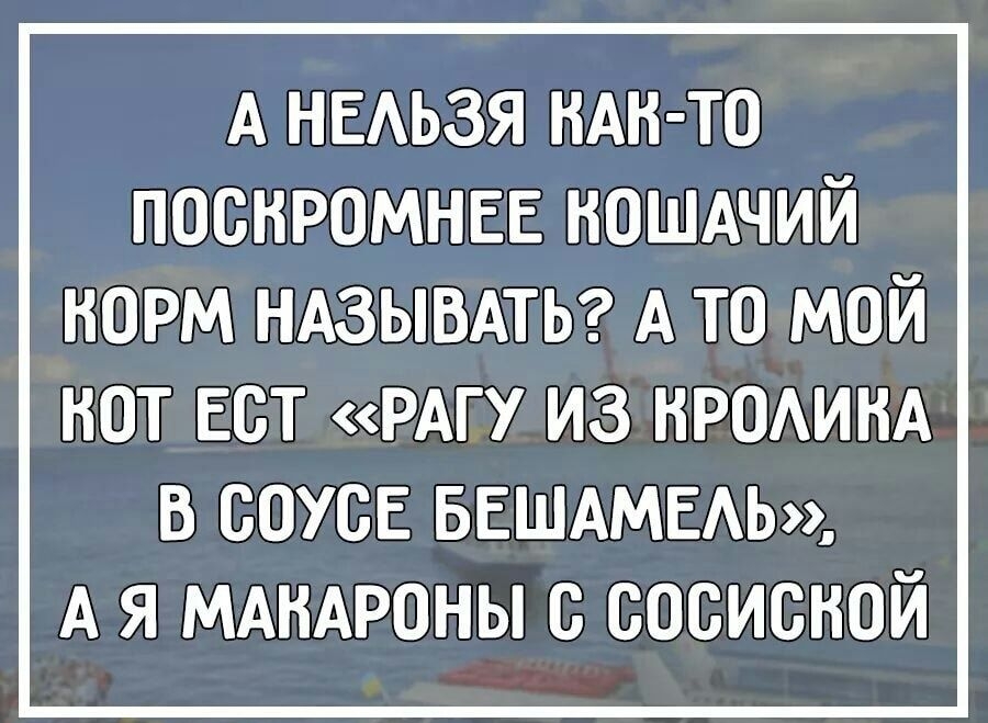 А НЕАьзя НАН ТО поскромнвн НОШАЧИЙ норм НАЗЫВАТЬ А то мой нот Ест РАГУ из НРОАИНА в соусЕ БЕШАМЕАЬ А я МАНАРОНЫ сосисной