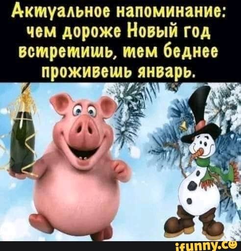 Актуальное напоминание чем дороже Новый год встретишь тем беднее проживешь январь
