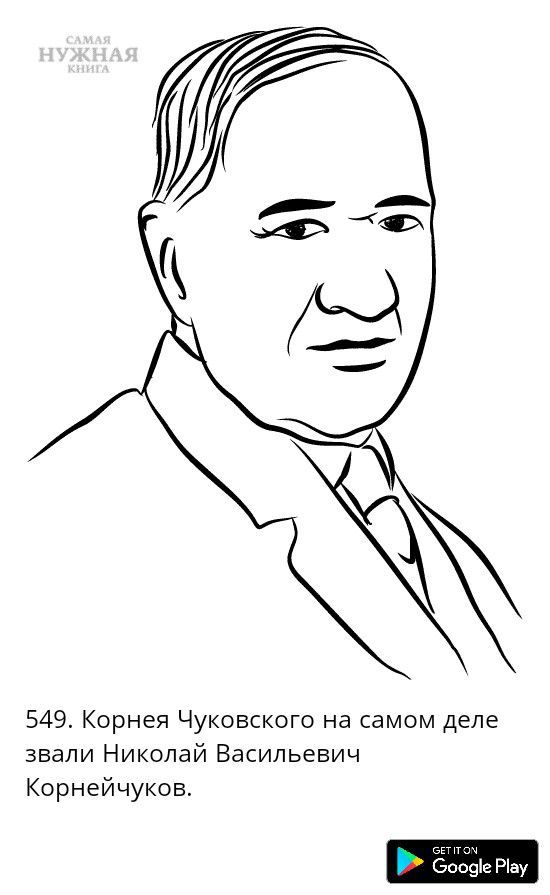 549 Корнея Чуковского на самом деле звали Николай Васильевич Корнейчуков