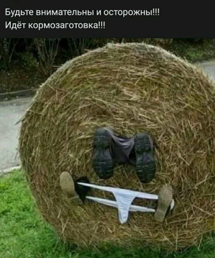 Будьте внимательны и осторожны Идёт кормозаготовка