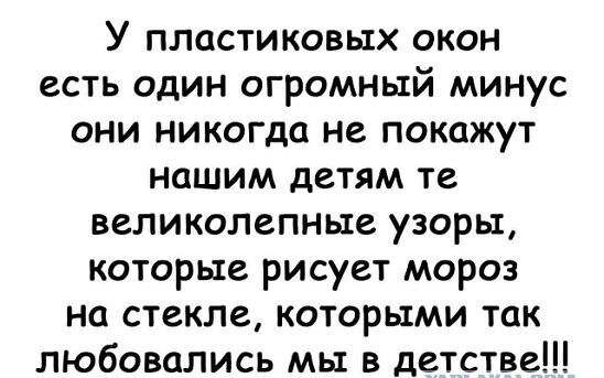 У пластиковых окон есть один огромный минус они никогда не покажут нашим детям те великолепные узоры которые рисует мороз на стекле которыми так любовались мы в детстве