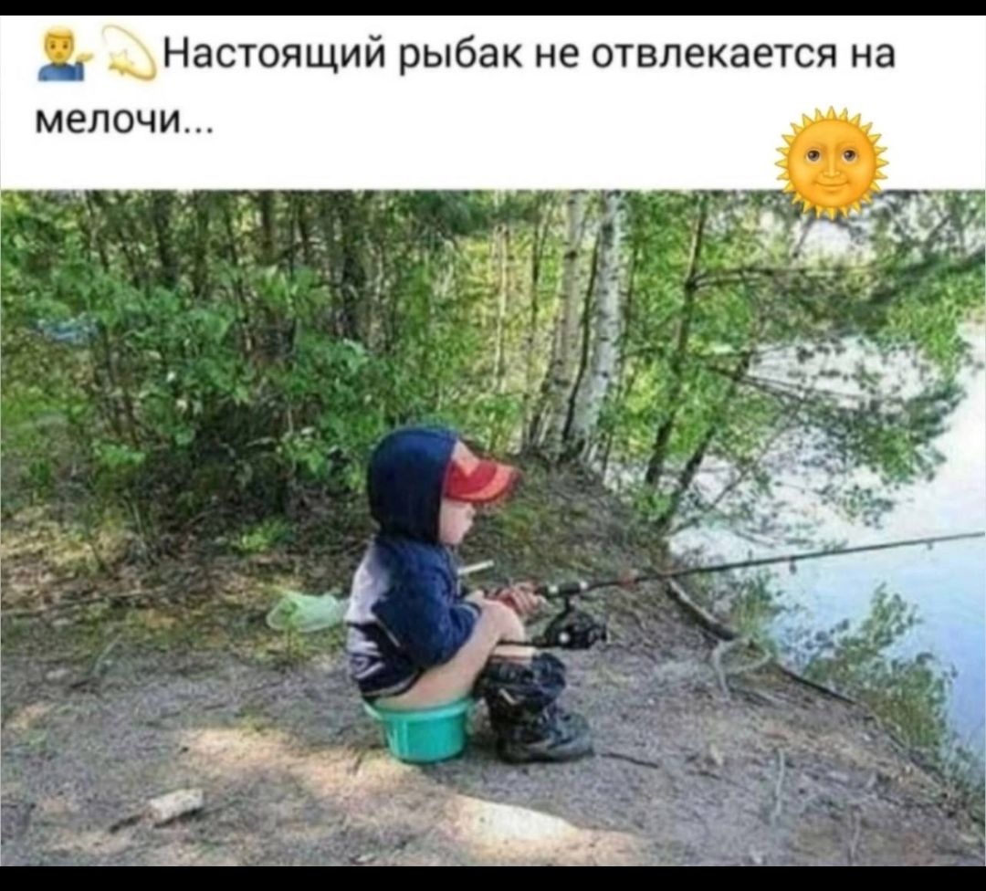 Настоящий рыбак не отвлекается на мелочи...