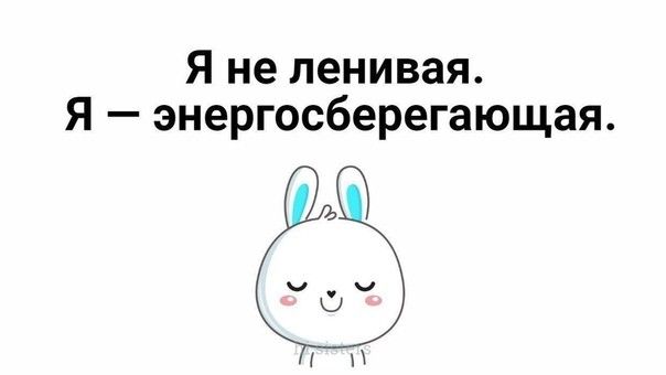 Я не ленивая Я энергосберегающая