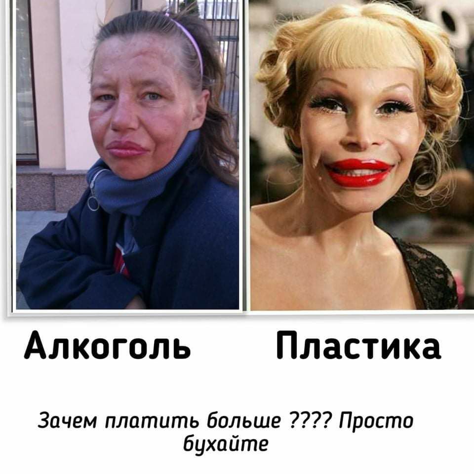 Алкоголь Пластика Зачем платить больше Просто бухайте