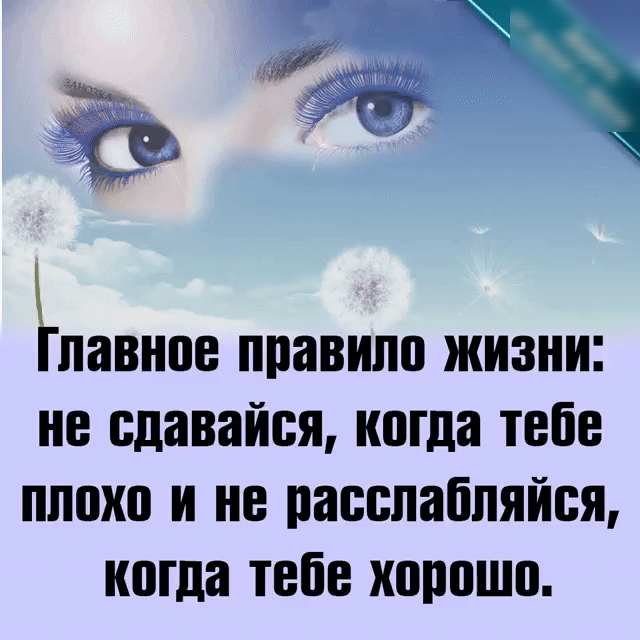 павнее правиле жизни не сдавайся когда тебе плохо и не раеепабпяйея когда тебе хороше