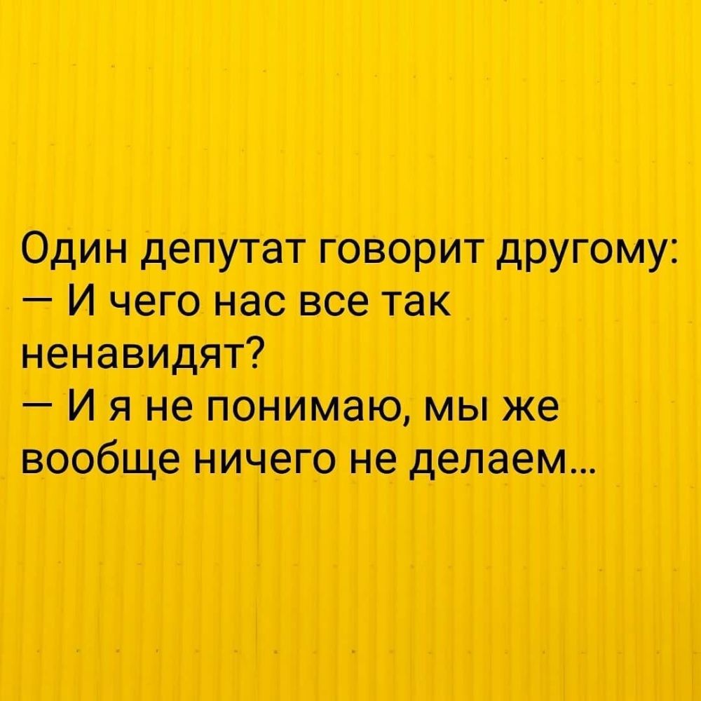 Один депутат творит другому и чего нас все так ненавидят и я не понимаю мы же вообще ничего не делаем