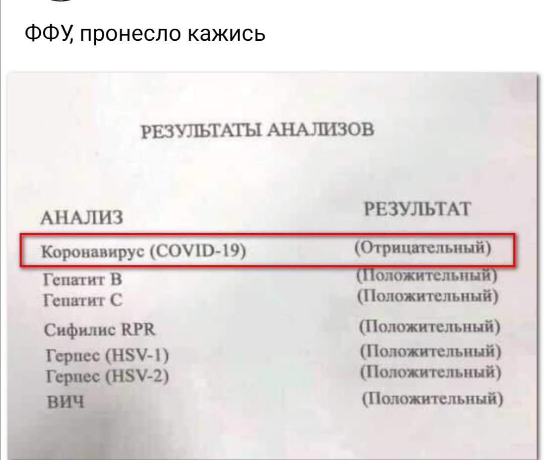 ФФУ пронесло кажись РЕЗУЛЬТАТЫ АНАЛРВОВ