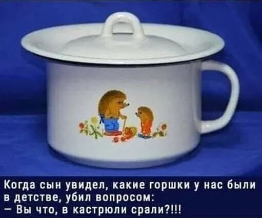 Когда сын увидел какие горшки у инс были В детстве убил вопросом Вы что в кастрюли пили