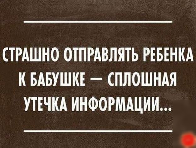 СТРАШНО ОТПРАВЛЯТЪ РЕБЕНКА КБАБУШКЕ СПЛОШНАЯ УТЕЧКА ИНФОРМАЦИИ