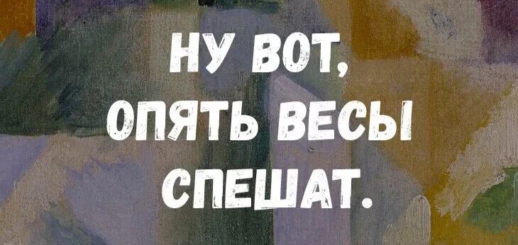 НУ ВОТ ОПЯТЬ ВЕСЫ СПЕШАТ