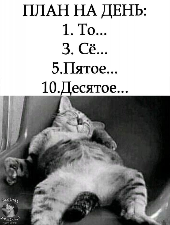 ПЛАН НА ДЕНЬ 1 То 3 Сё 5Пятое 10 есятое