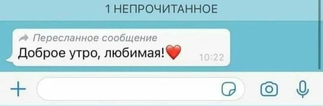 1 НЕПРОЧИТАННОЕ Переспанное сообщение _ Доброе утро любимая