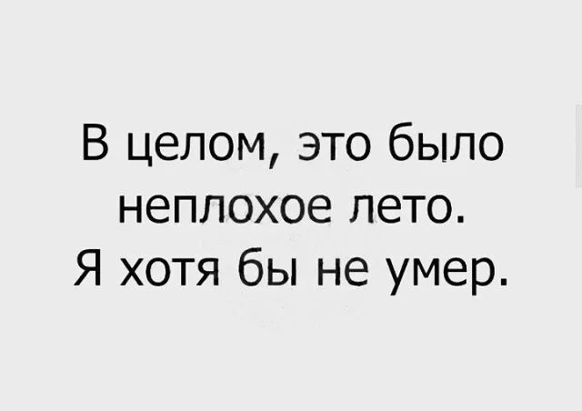 В целом это было неплохое пето Я хотя бы не умер