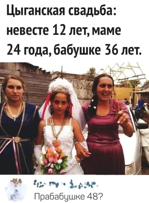 Цыганская свадьба невесте 12 лет маме на т миг Прабабушке 48
