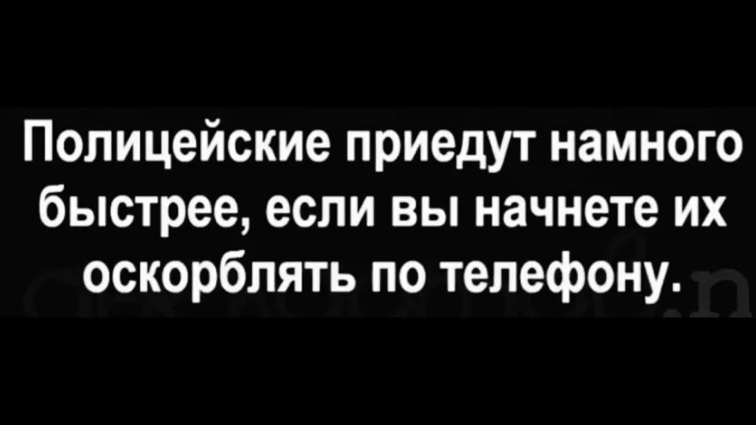 Полицейские приедут намного быстрее если вы начнете их оскорблять по телефону