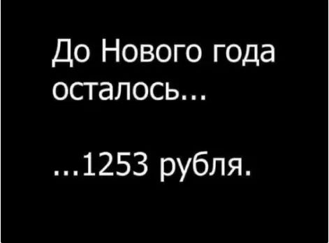 До Нового года осталось 1253 рубля