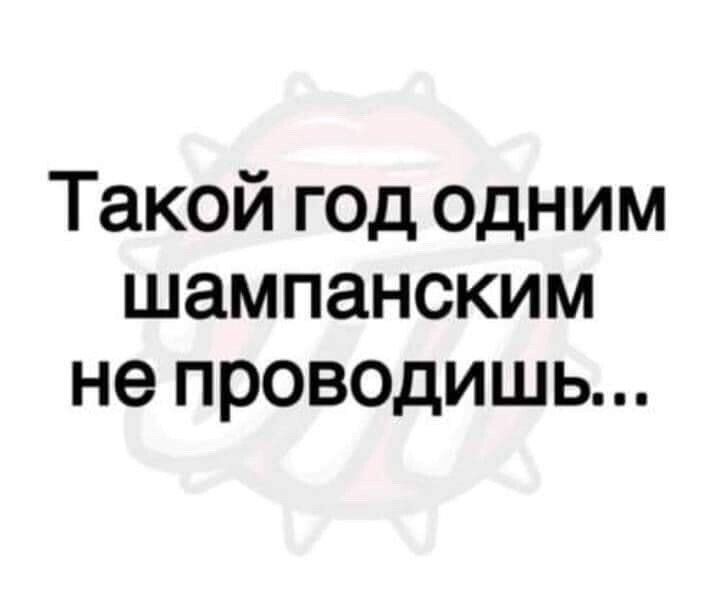 Такой год одним шампанским не проводишь
