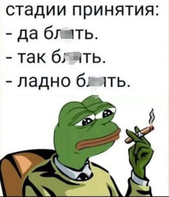 стадии принятия да бшть так бг чть ладно бить