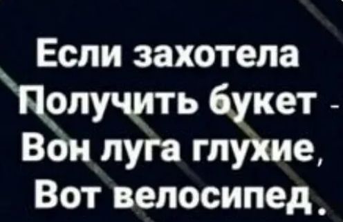 Если захотела опучдять Чиет _ В и луга глухие Вот велосипед