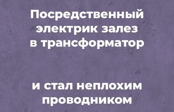 Посредственный электрик залез в трансформатор И стал неплохим ПРОВОДНИКОМ