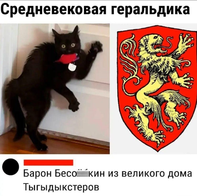 Средневековая геральдика Барон БесоЬкин из великого дома Тыгыдыкстеров