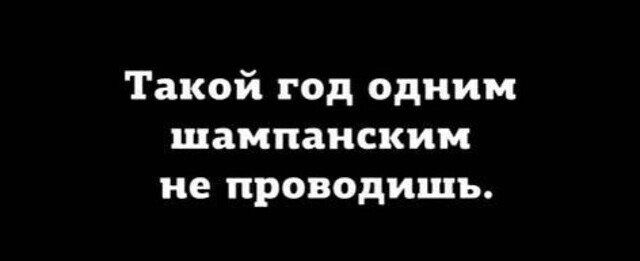 Такой год одним шампанским ие проводишь