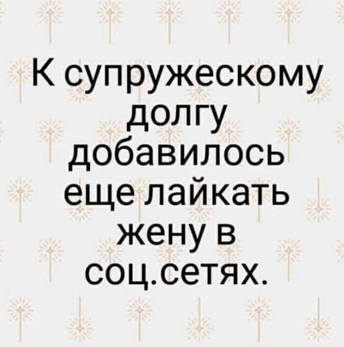 К супружескому долгу добавилось еще лайкать жену в соцсетях