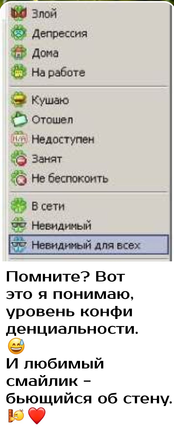 Помните Вот это я понимаю уровень конфи денциапьности И любимый смайлик бьющийся об стену ИФ