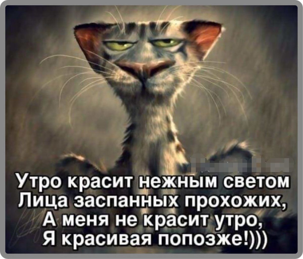 Утро красит цежным светом Пица заспанных прохожих А меня не кр_асит утро Я красивая попозЖе