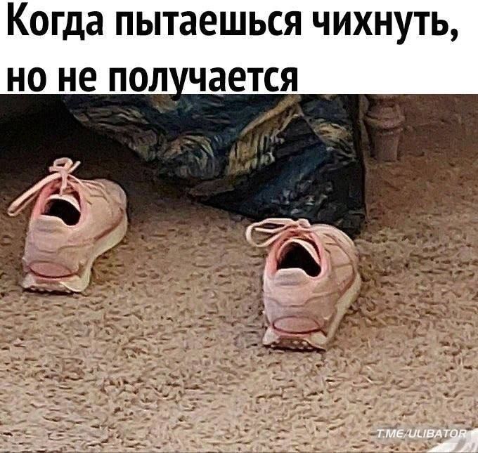 Когда ПЫТЭЕШЬСЯ ЧИХНУТЬ НО не под ЧЭЕТСЯ