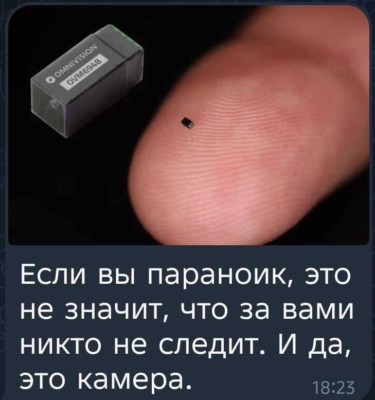 Если вы параноик, это не значит, что за вами никто не следит. И да, это камера.