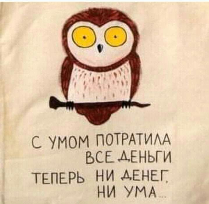 с умом ПОТРАТИАА Ьсв АЕНЬГИ ТЕПЕРЬ НИ АЕНЕГ НИ УМА