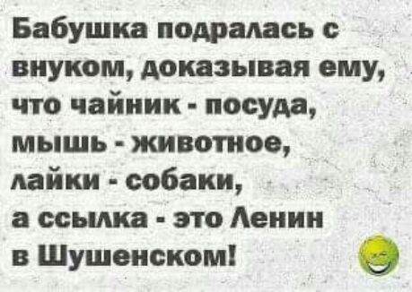 Бабушка поддалась внуком доказывая ему что чайник посуда мышь животное Аайки собаки в ссылка это Аеиии в Шушенском