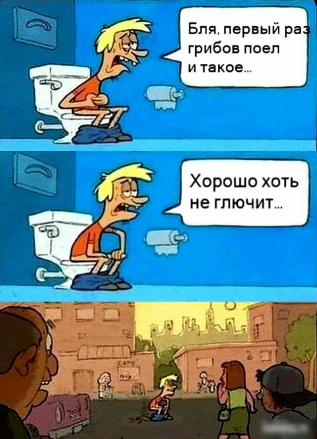 Бля первый ра грибов поел и такое Хорошо хоть не глючит