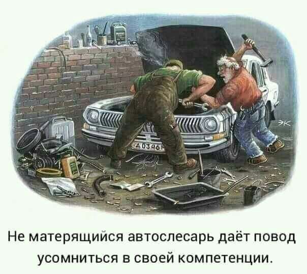 Не матерящийся автослесарь даёт повод усомниться в своей компетенции
