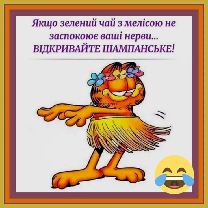 Якщо зеленый чай в мелісою не заспокоюе ваші нерви ВЩКРИВАЙТЕ ЦіАМПАНСЬКЕ