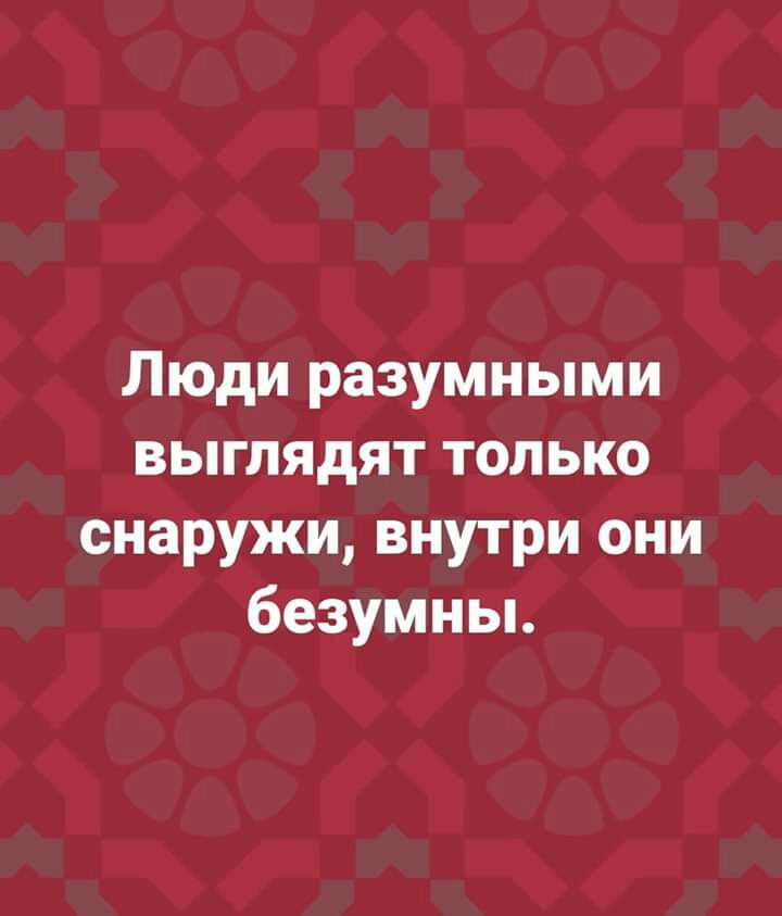 Люди разумными выглядят только снаружи внутри они безумны