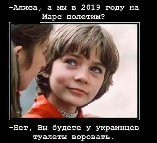 Алиса а мы в 2019 году на Марс полетим Нет Вы будете у украинцев туалеты воровать
