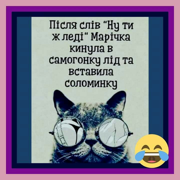 Після слів Ну ти ж леді Марічка кинула в самогонку під та вставила соломинку