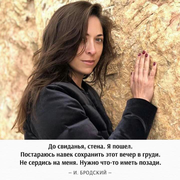 До свиданья стена Я пошел Постараюсь навек сохранть этот вечер в груди Не сердись на меня Нужно что то иметь позади И БРОДСКИЙ и