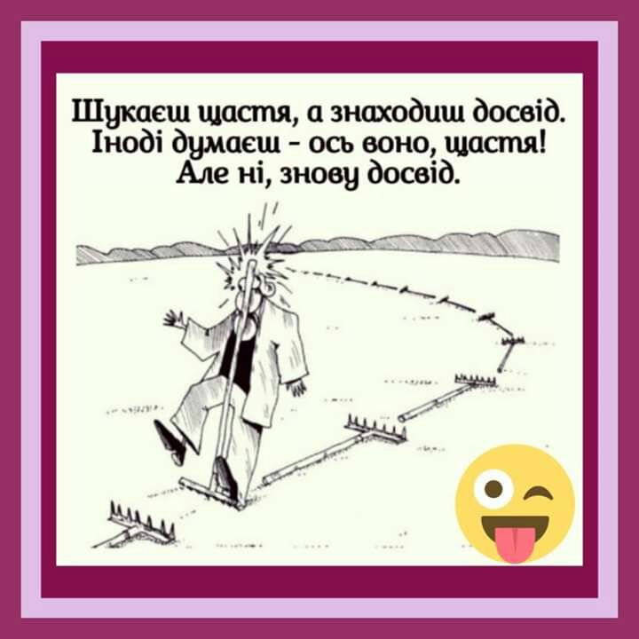 Шукаеш щастя а знаходиш досвід іноді думаеш ось воно шести Але ні знову досвід