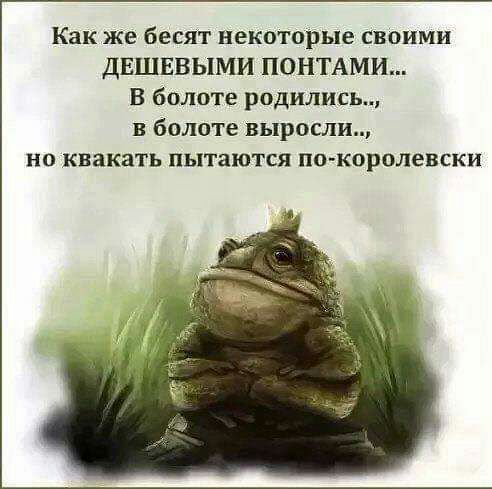 Как же бесят некоторые своими ДЕШЕВЫМИ ПОНТАМИ В болоте родились в болоте выросли на квакать пытаются по королевски