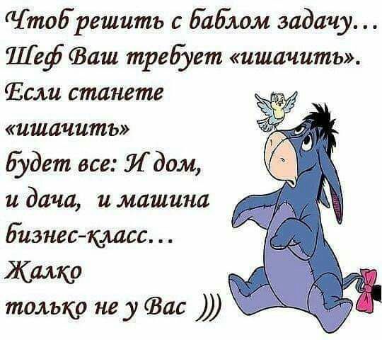тобрешитъ с Еаблом задачу Шеф Фиш треЕует ишачитъ Если станете ишачить будет все дом и дача и машина Бизнескласс Жалко только не у Вас