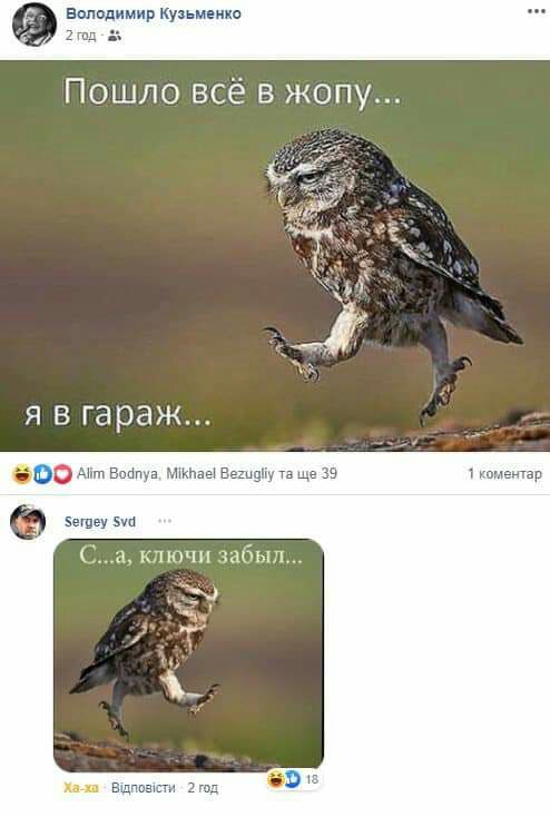 Емвпимир Кузьменко Пошло всё в жопу я в гараж 0 дн Байта мхи вы дщ та щ 39 гпыетзр Са ключи забыл вщпвати 1 т