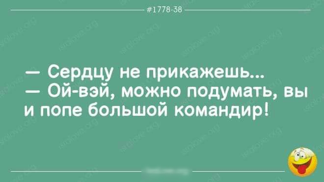 1778738 Сердцу не прикажешь Ой вэй можно подумать вы и попе большой командир