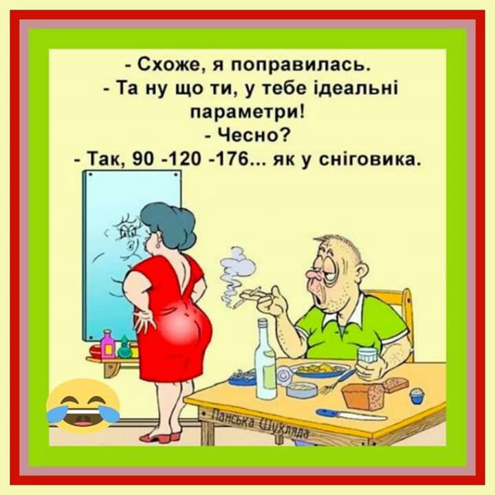 Схоже я поправилась Та ну що ти у тебе ідеапьні параметри Чесно Так 90 120 176 як у сніговика