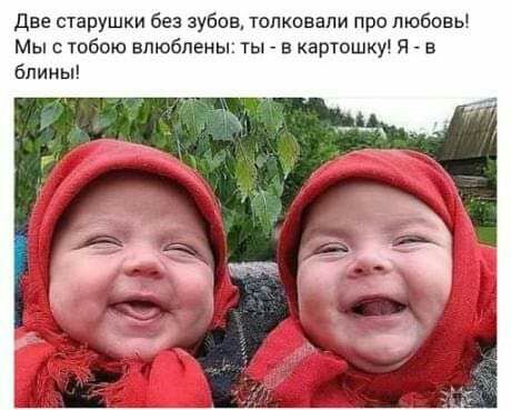 две старушки без зубов толковали про любовь Мы с тобою влюблены ты в картошку Я в бпииы