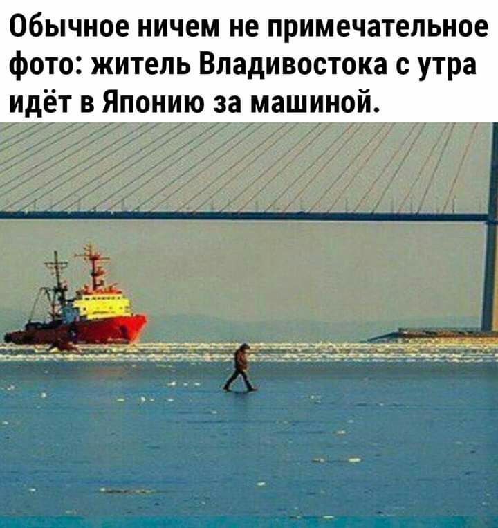 Обычное ничем не примечательное фото житель Владивостока с утра идёт в Японию за машиной
