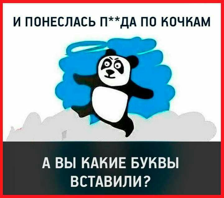 И ПОНЕСЛАСЬ ПДА ПО НОЧКАМ А ВЫ КАКИЕ БУКВЫ ВСТАВИЛИ