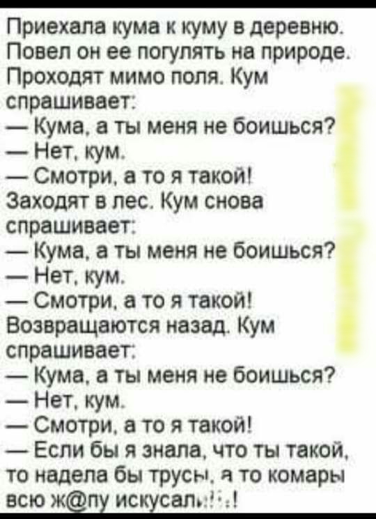 Пословицы про кума